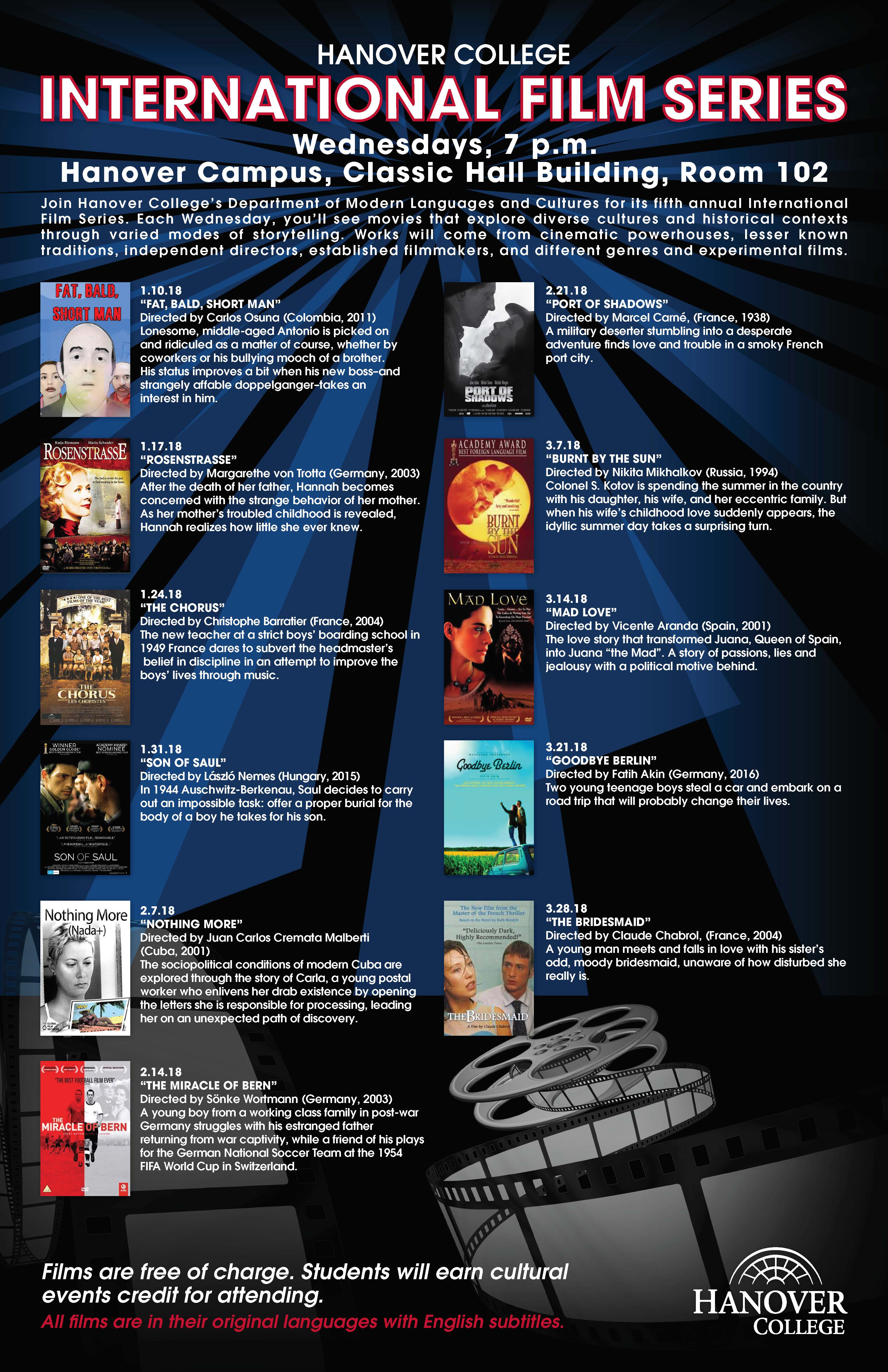 Poster for International Film Series (access PDF)