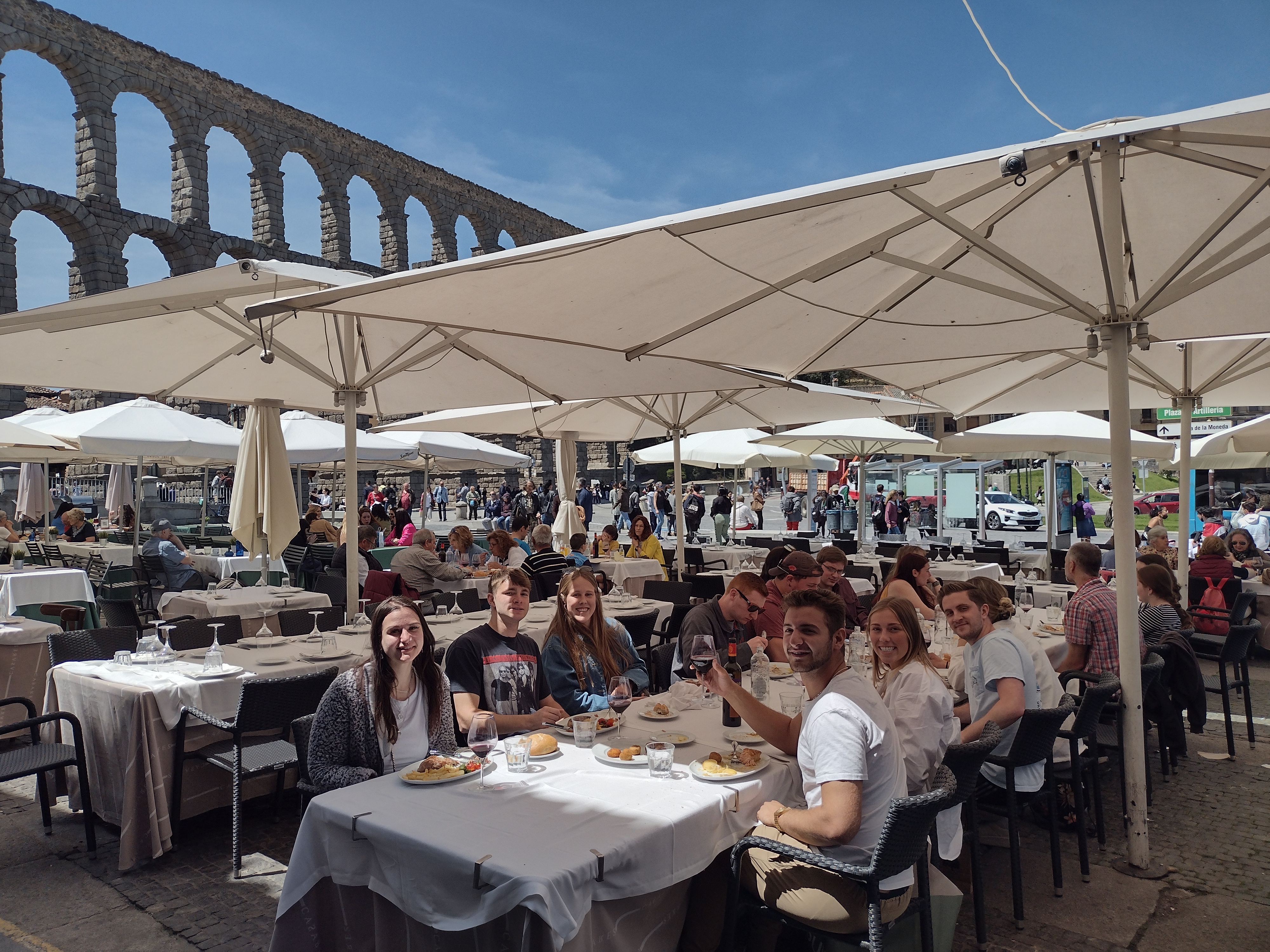 Roman aquaduct in Segovia, Spain